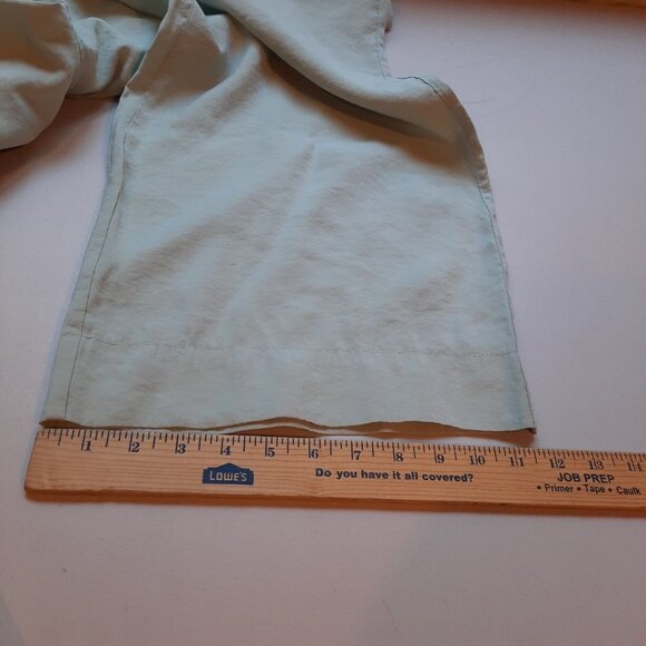 Madewell Carley Wide Leg Pant Womens Medium Pale Green Minimalist Softdrape FLAW - Picture 14 of 15